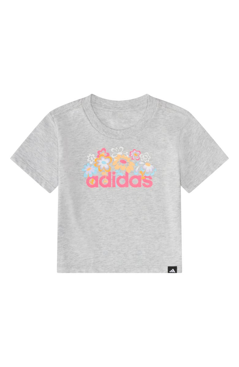 adidas Graphic T-Shirt & Shorts Set, Alternate, color, Light Grey Heather