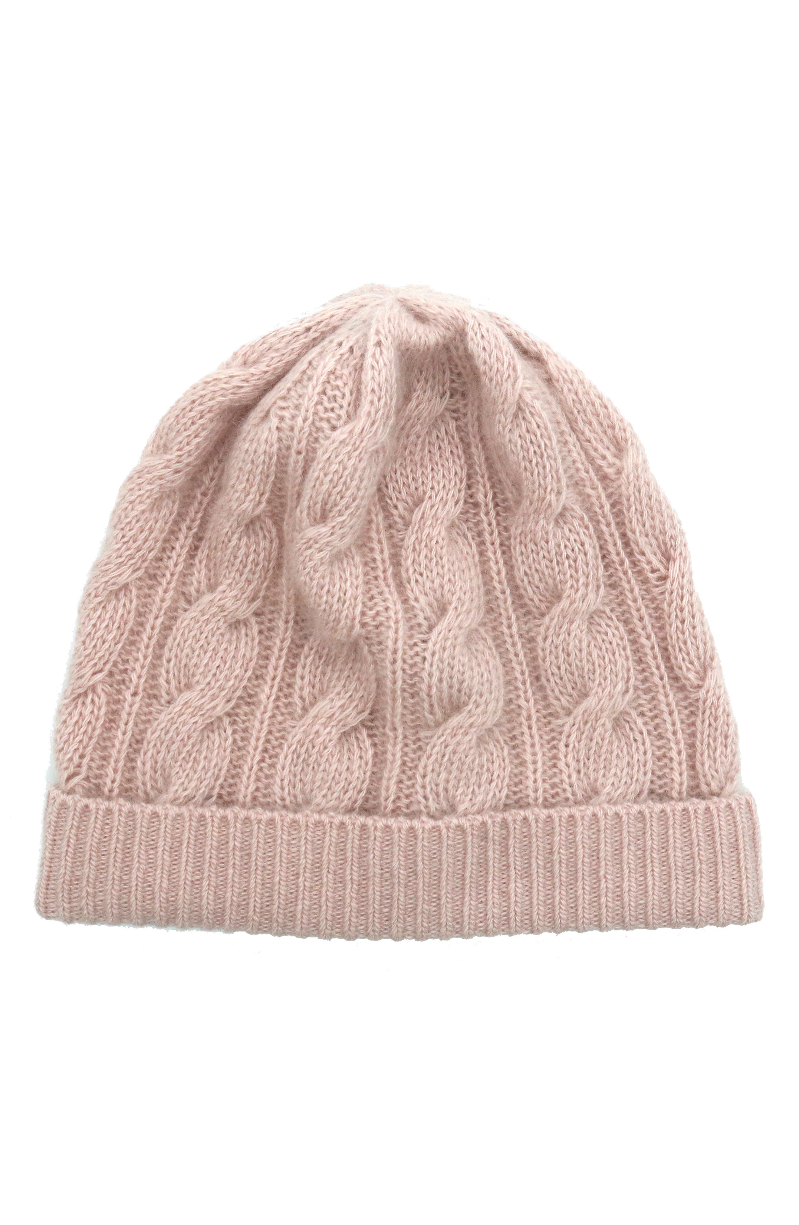 Portolano Cashmere Cable Knit Beanie