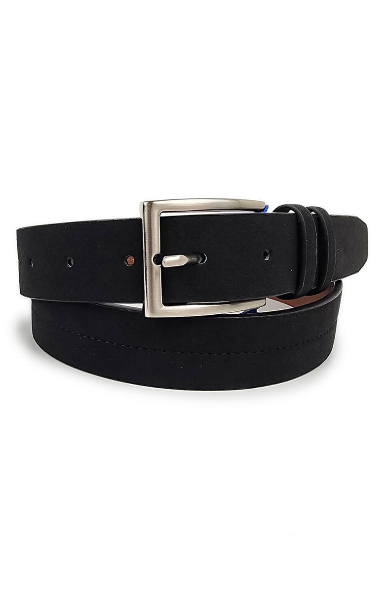 Vince Camuto Center Stitch Leather Belt, Main, color, Black