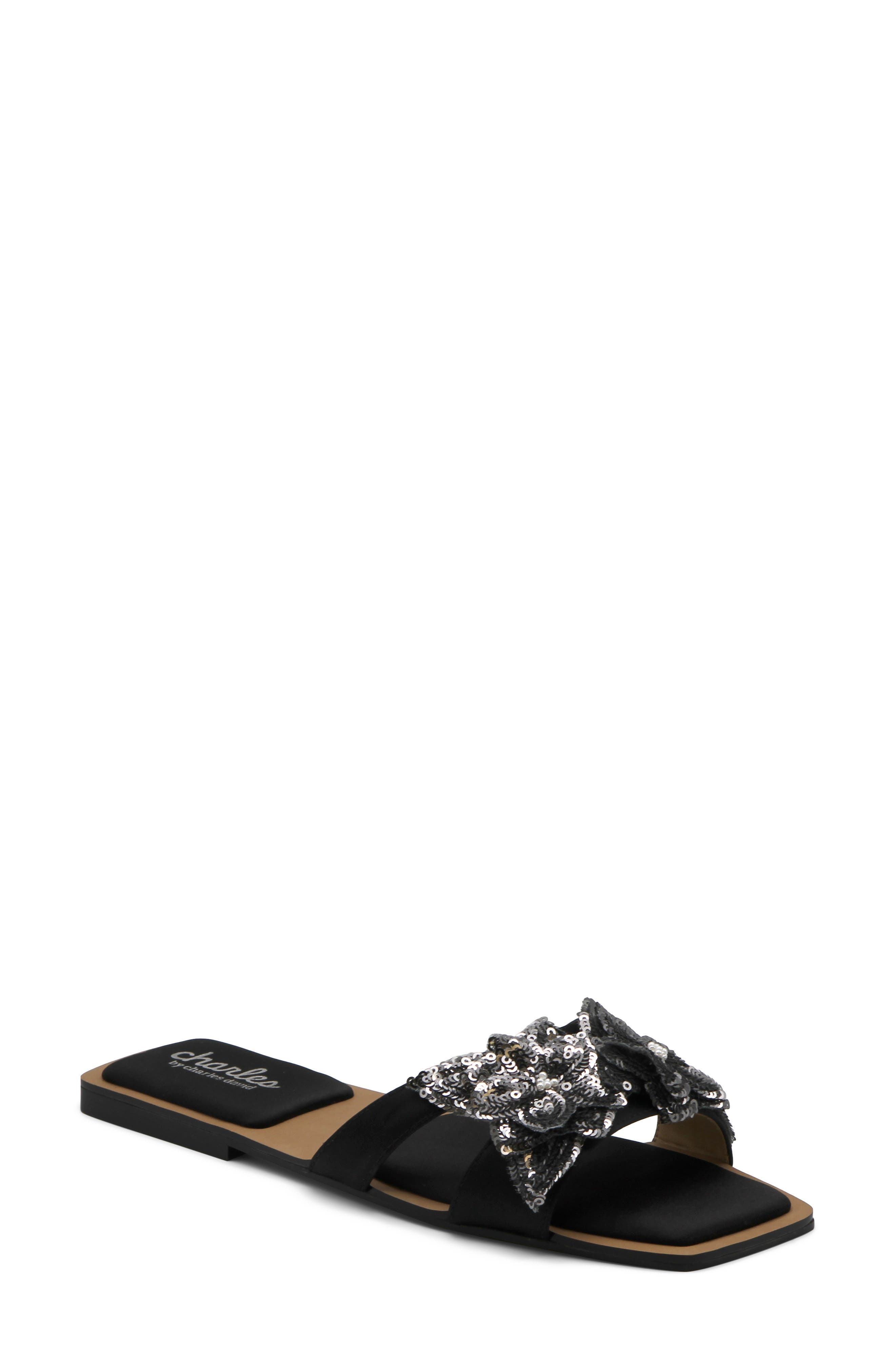 Charles by Charles David Ordly Slide Sandal, Main, color, Blackpewter