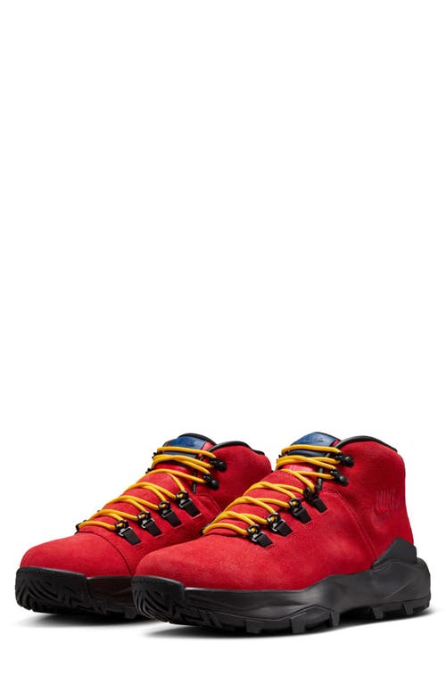 Nike Cygnal Lace-up Chunky Sole Hiking Boots In Red