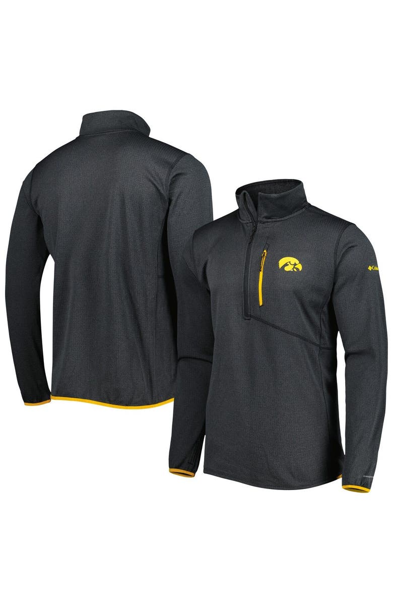 Columbia Men's Columbia Black Iowa Hawkeyes Park View Omni-Wick Half-Zip Top, Main, color, 