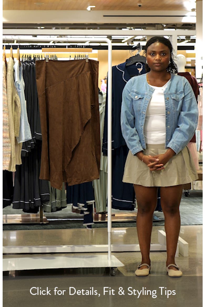 Faux Leather Asymmetrical Midi Skirt video