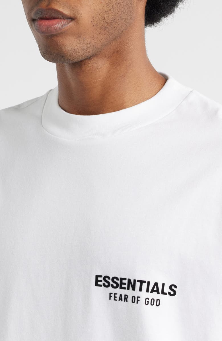 Fear of God Essentials Classic Fit Long Sleeve Graphic T-Shirt, Alternate, color, Bright White