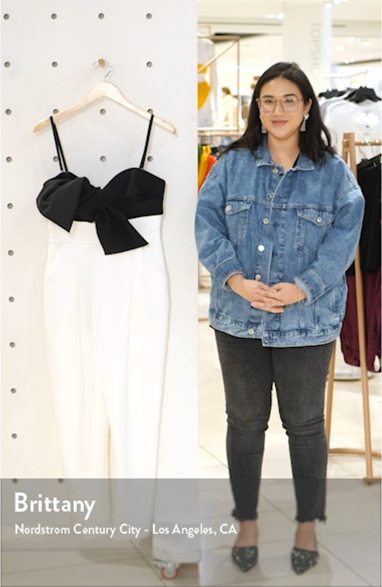 Two-Tone Bow Bodice Jumpsuit, sales video thumbnail