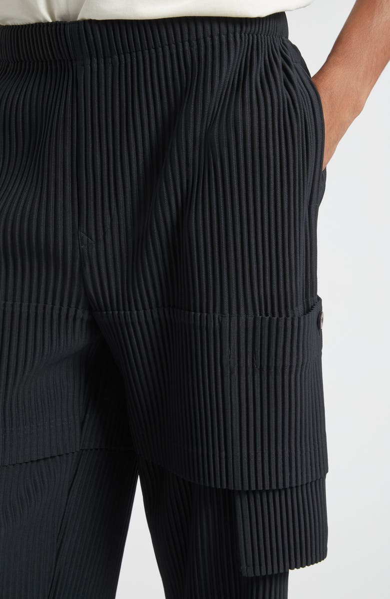 Homme Plissé Issey Miyake Pleated Cargo Pants, Alternate, color, Coke Gray