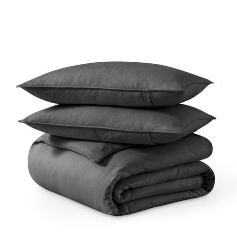 100% European Linen Duvet Cover and Sham Set