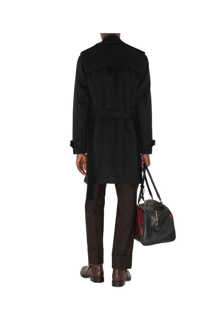 Mid-length Cashmere Hastings Trench Coat, Alternate, color, Black