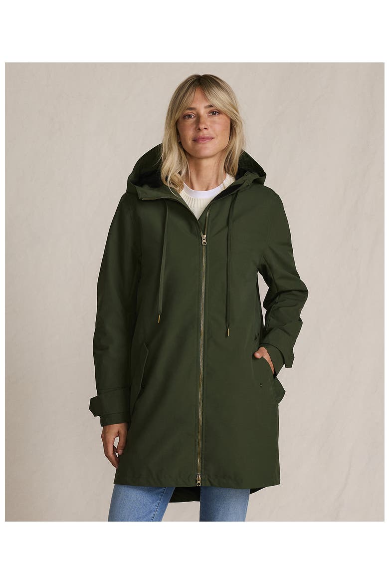 Squall A-Line Rain Jacket, Alternate, color, Darkest Olive