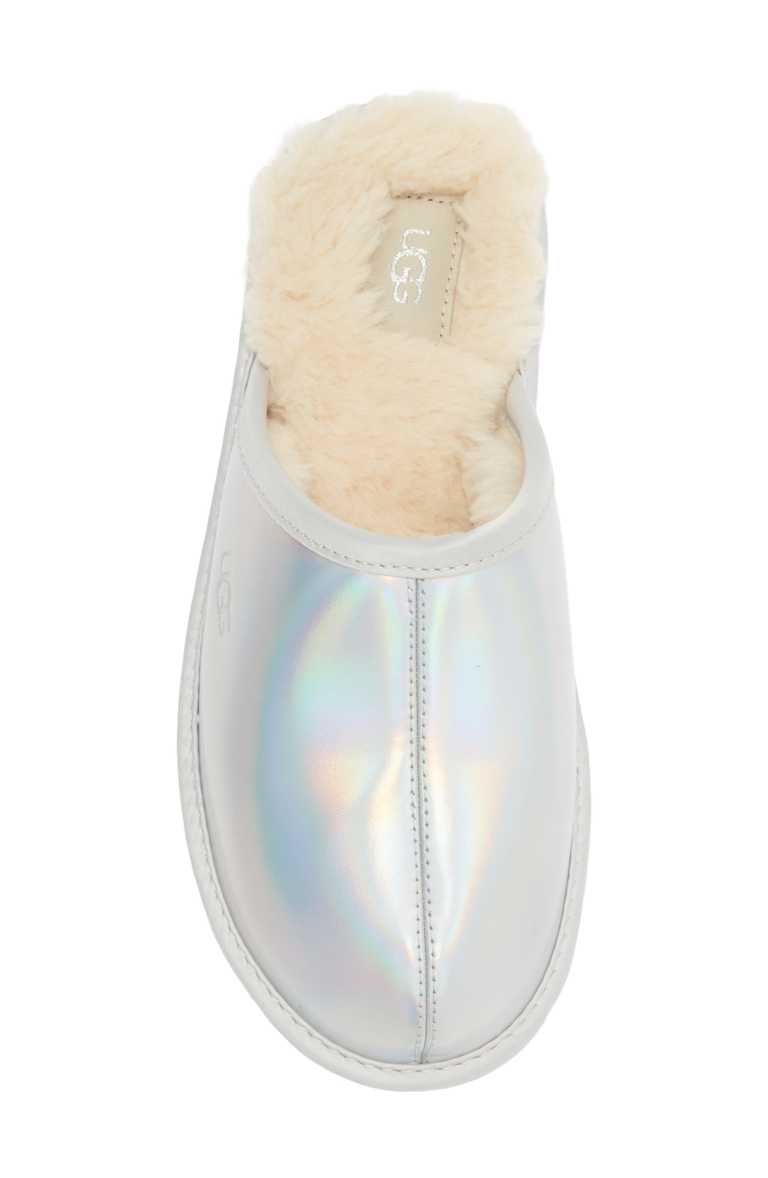 Pearle Iridescent Scuff Slipper, Alternate, color, GLACIER GREY