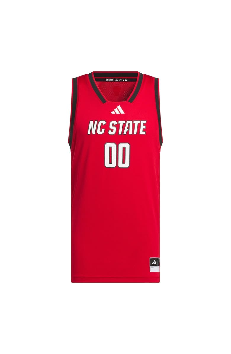 adidas Men's adidas #00 Red NC State Wolfpack Replica Swingman Jersey, Main, color, Red