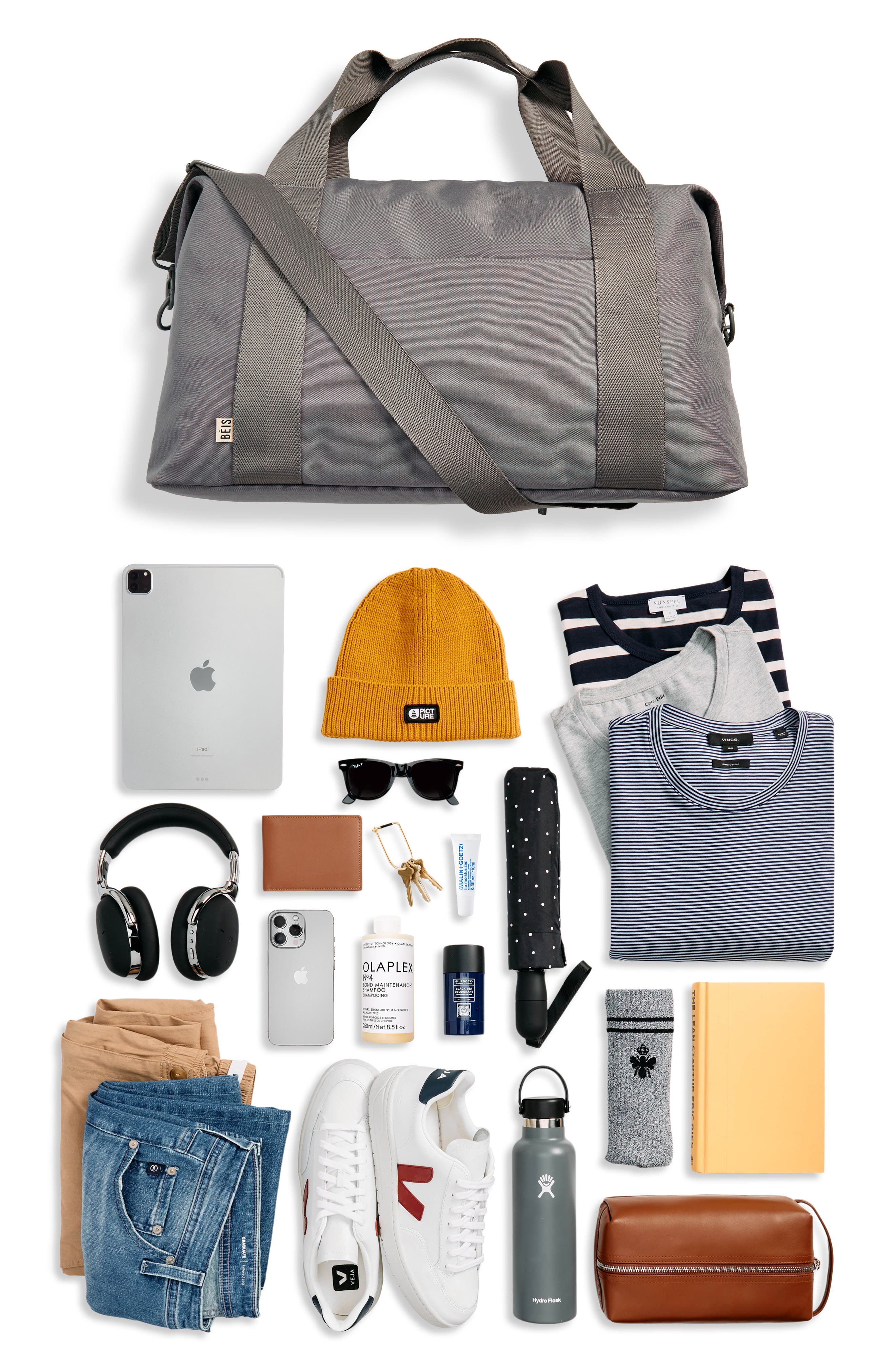 The BÉISICS Duffle Bag, Alternate, color, GREY