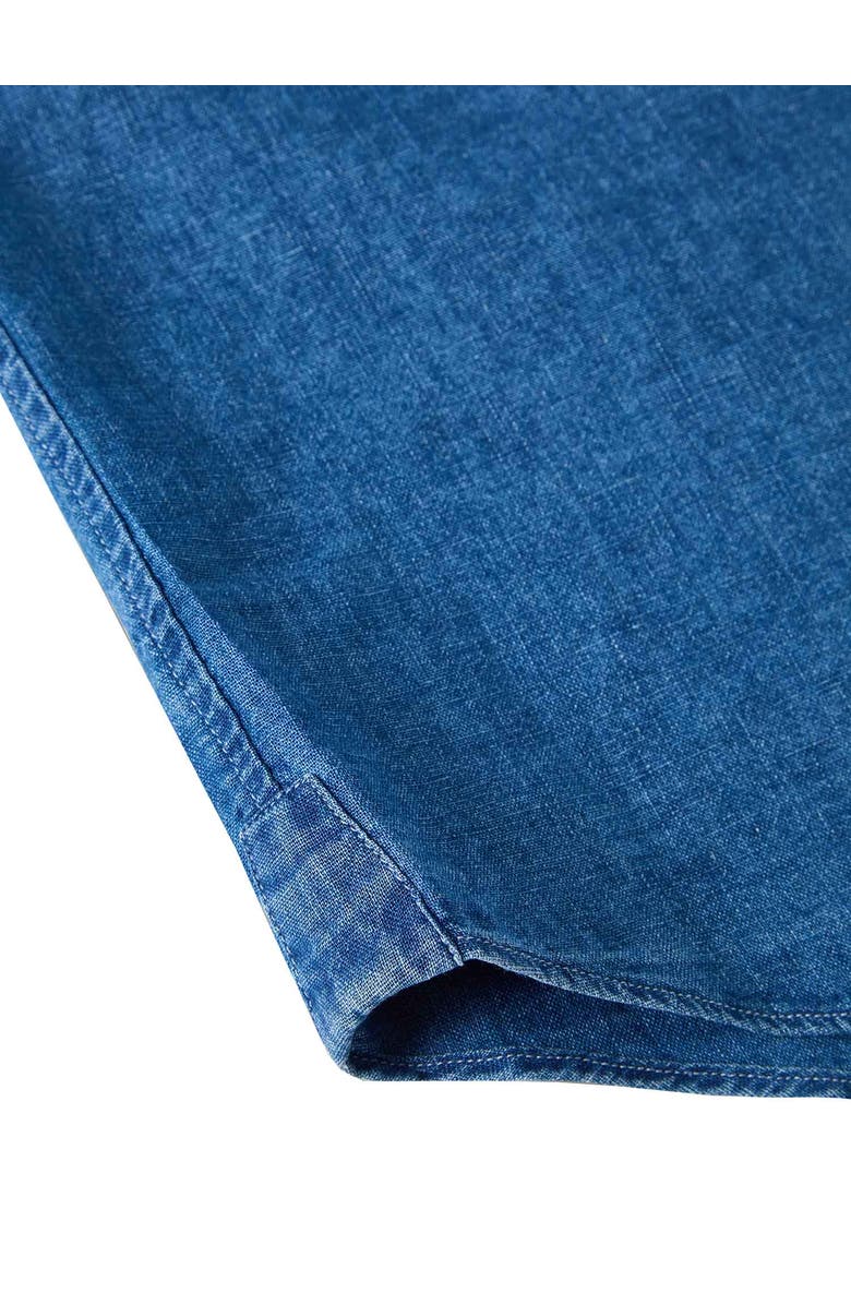 Robert Talbott Morgan Linen-Cotton Shirt, Alternate, color, Light Denim Bleached Wash