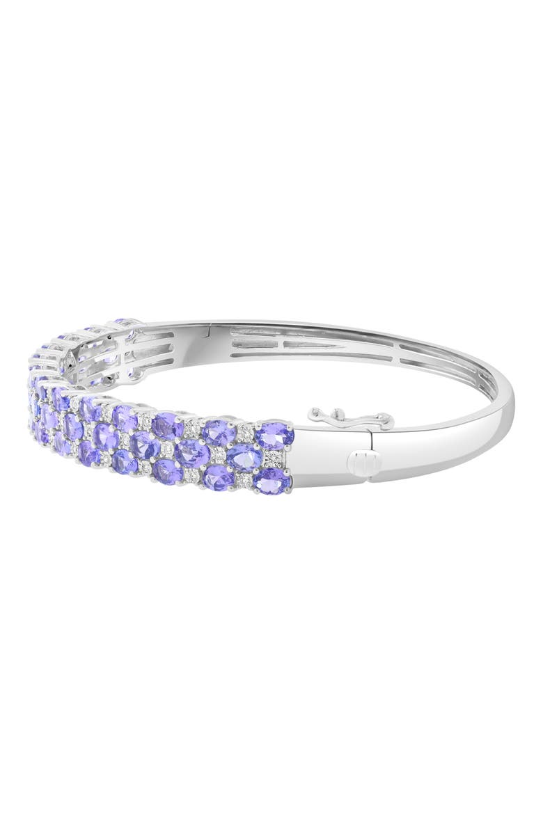 Ruby and Diamond Sterling Silver Bangle, Alternate, color, PURPLE