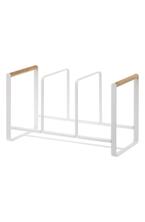 Yamazaki Vertical Plate Organizer In White