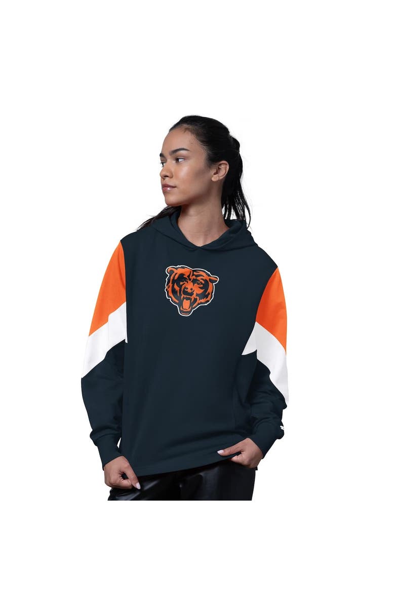 STARTER Women
s Starter Navy Chicago Bears Scrimmage Hoodie, Alternate, color, Navy