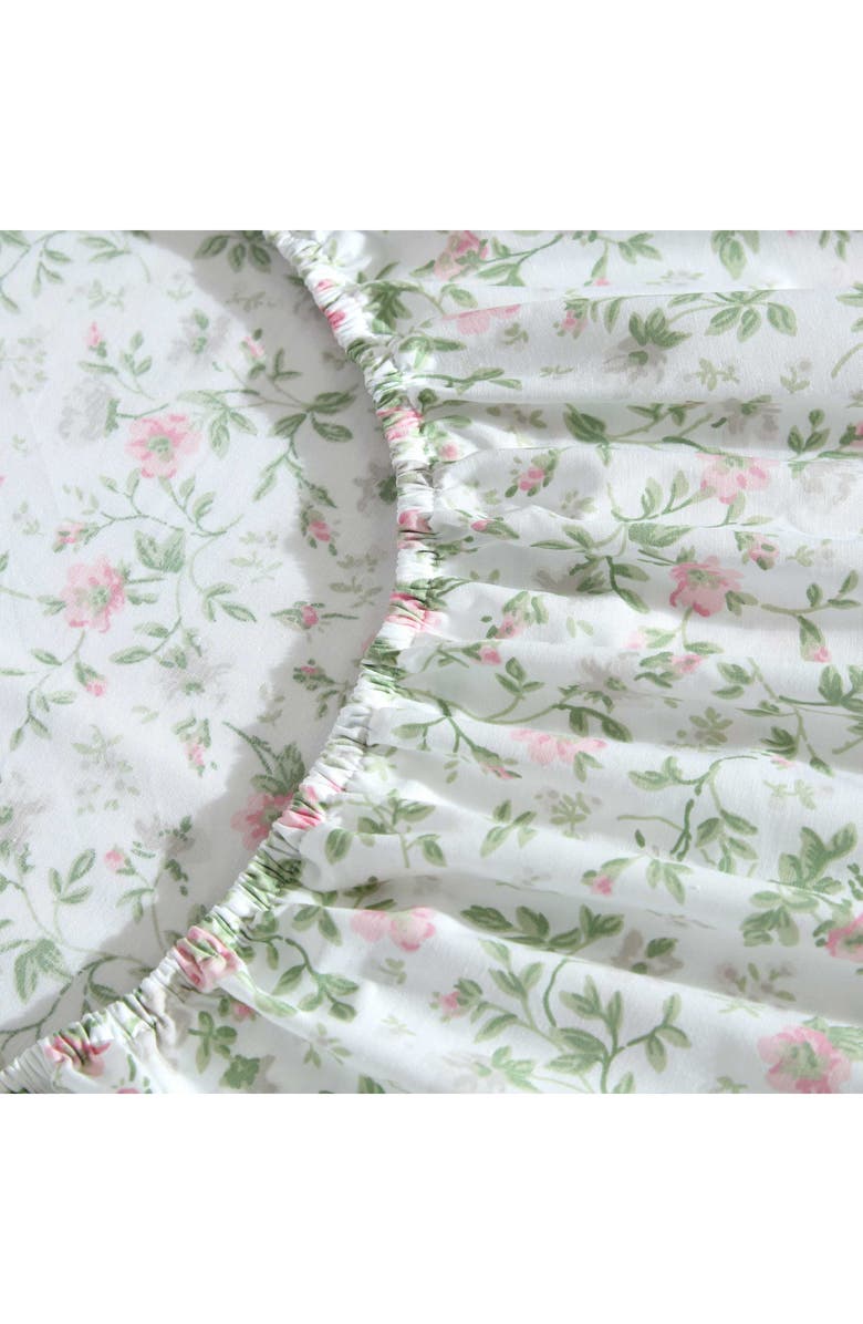 Laura Ashley Bonnie 200-Thread Count Cotton Percale Sheet Set, Alternate, color, Light-Pastel Pink