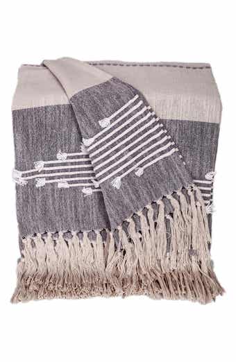 PARKLAND COLLECTION Adonia Tasseled Throw Blanket