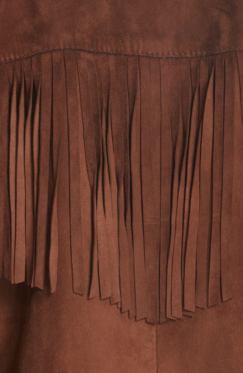 Nili Lotan Frida Suede Fringe Jacket, Alternate, color, 