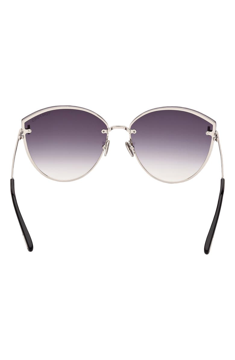 TOM FORD Evangeline 63mm Oversize Gradient Cat Eye Sunglasses, Alternate, color, 