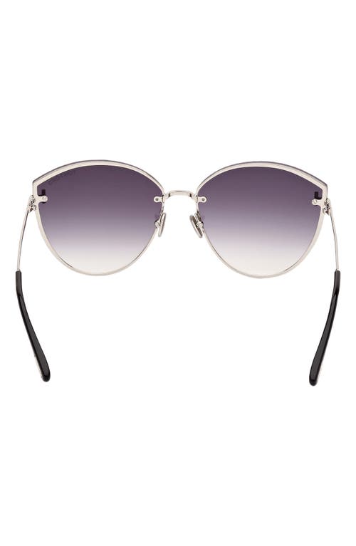 Tom Ford Evangeline 63mm Oversize Gradient Cat Eye Sunglasses In Blue