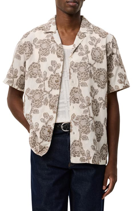 Lesley Floral Jacquard Camp Shirt