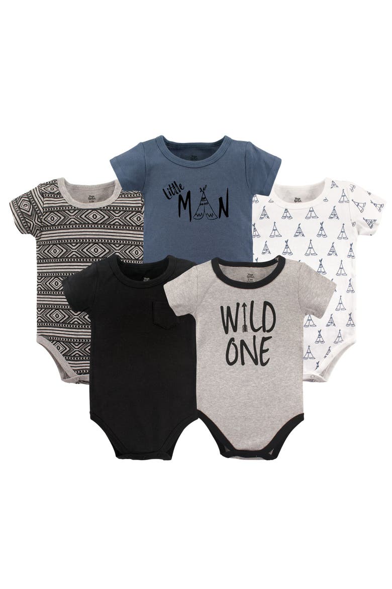 Soft Cotton Rompers, Main, color, Wild One
