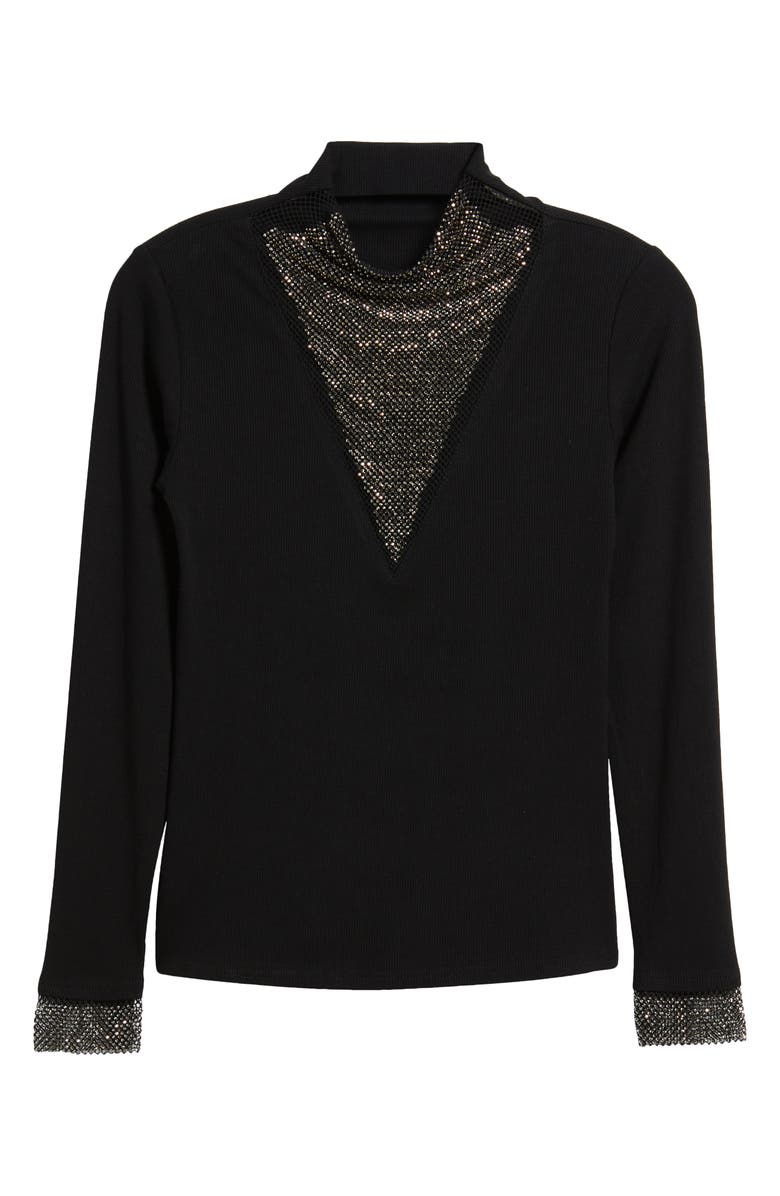 NIKKI LUND Margot Mesh Yoke Top, Alternate, color, 