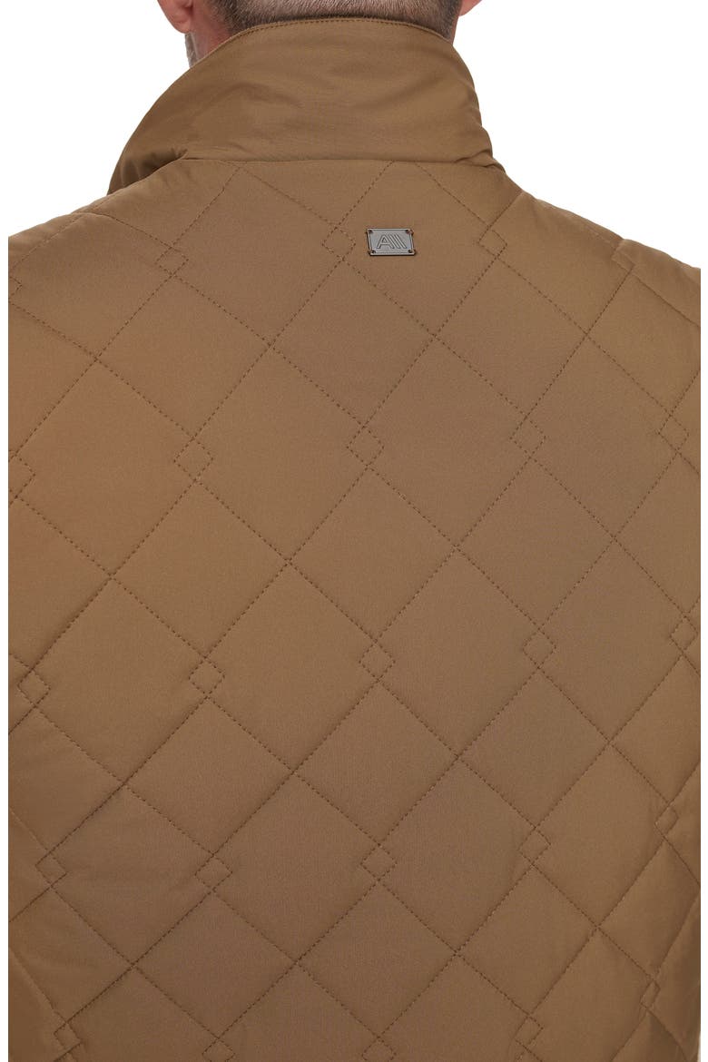 Barnet Water Resistant Quilted Vest, Alternate, color, SEPIA