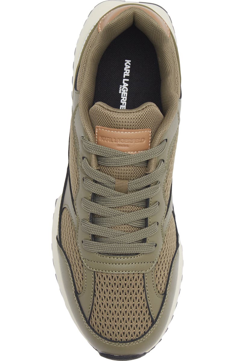 KARL LAGERFELD PARIS Clovis Mixed Media Sneaker, Alternate, color, Green