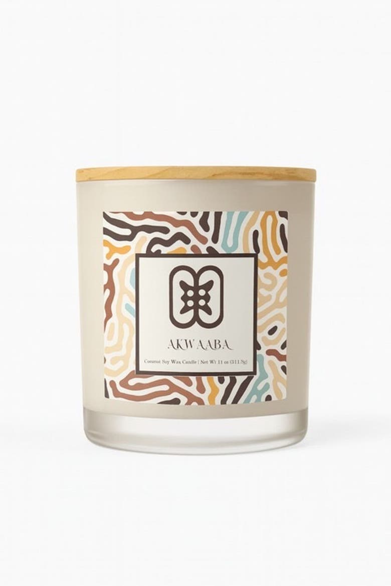 Akwaaba Candle 11oz, Main, color, White