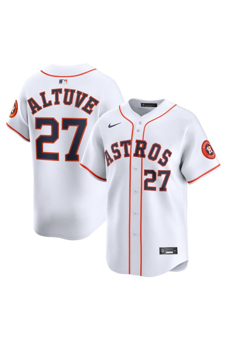 Men's Nike Jose Altuve White Houston Astros Home Limited Player Jersey, Main, color, White