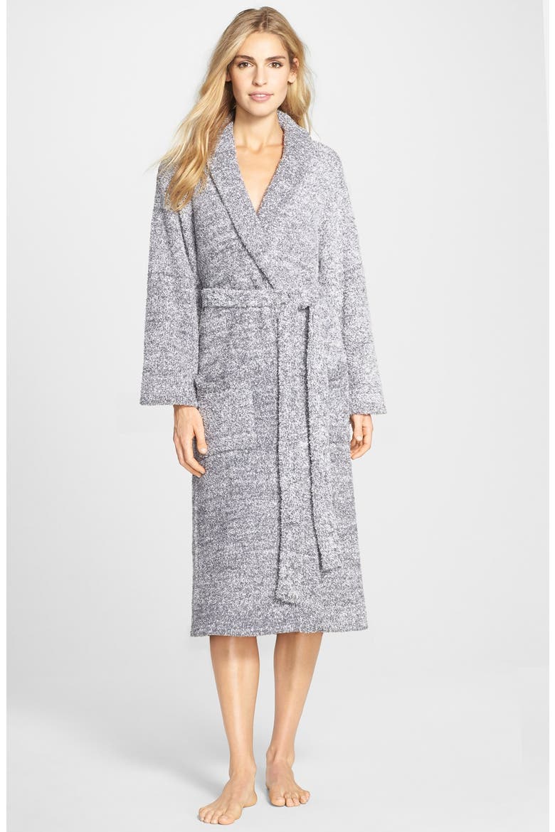 Gender Inclusive CozyChic™ Robe, Main, color, HEATHERED GRAPHITE/ WHITE