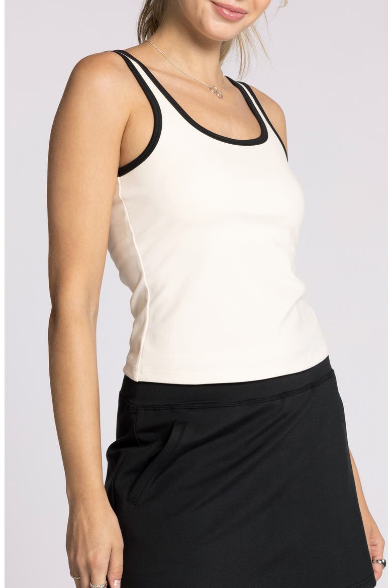 Bec Rib Tank Top, Alternate, color, VANILLA BLACK