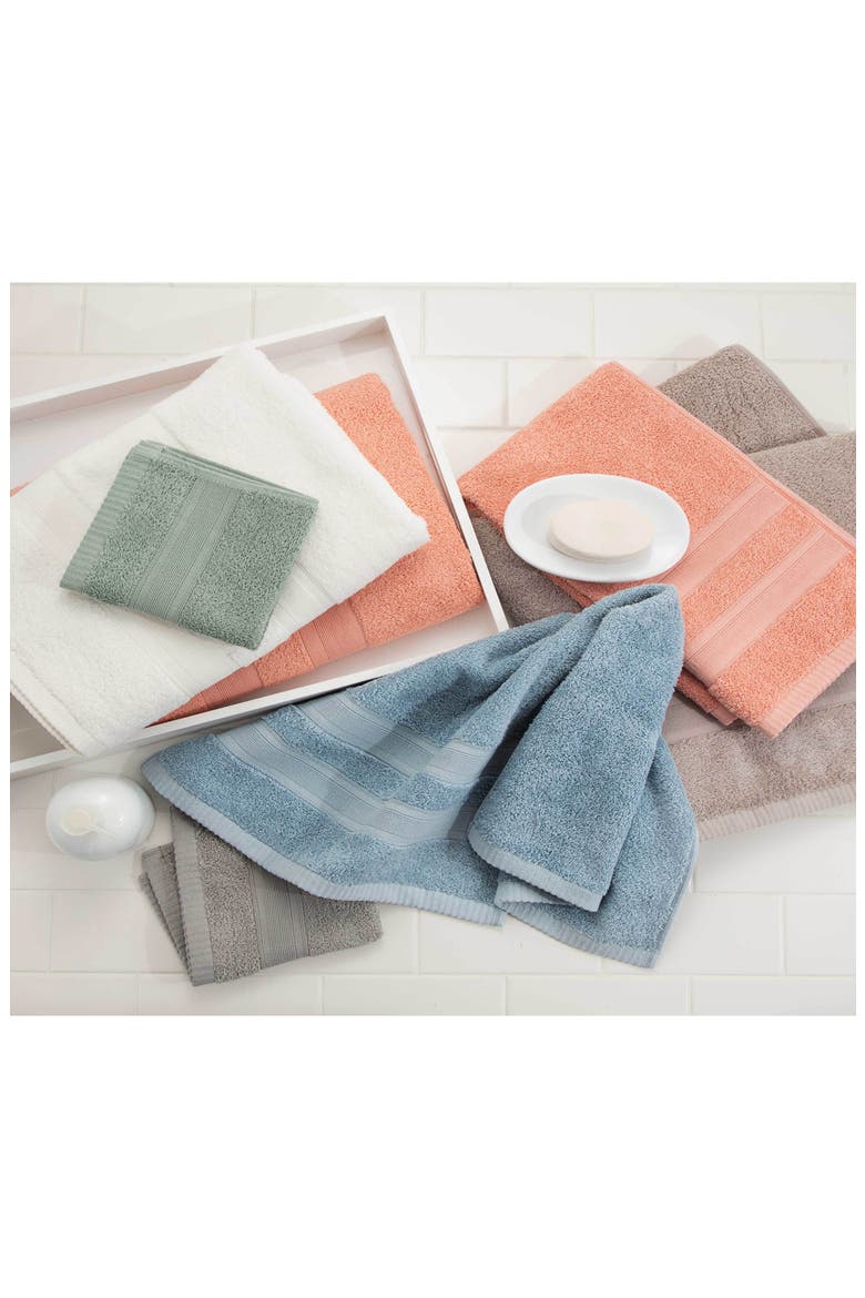 Low Lint 6-Pack Bath Towel Set, Alternate, color, CLOUD WHITE