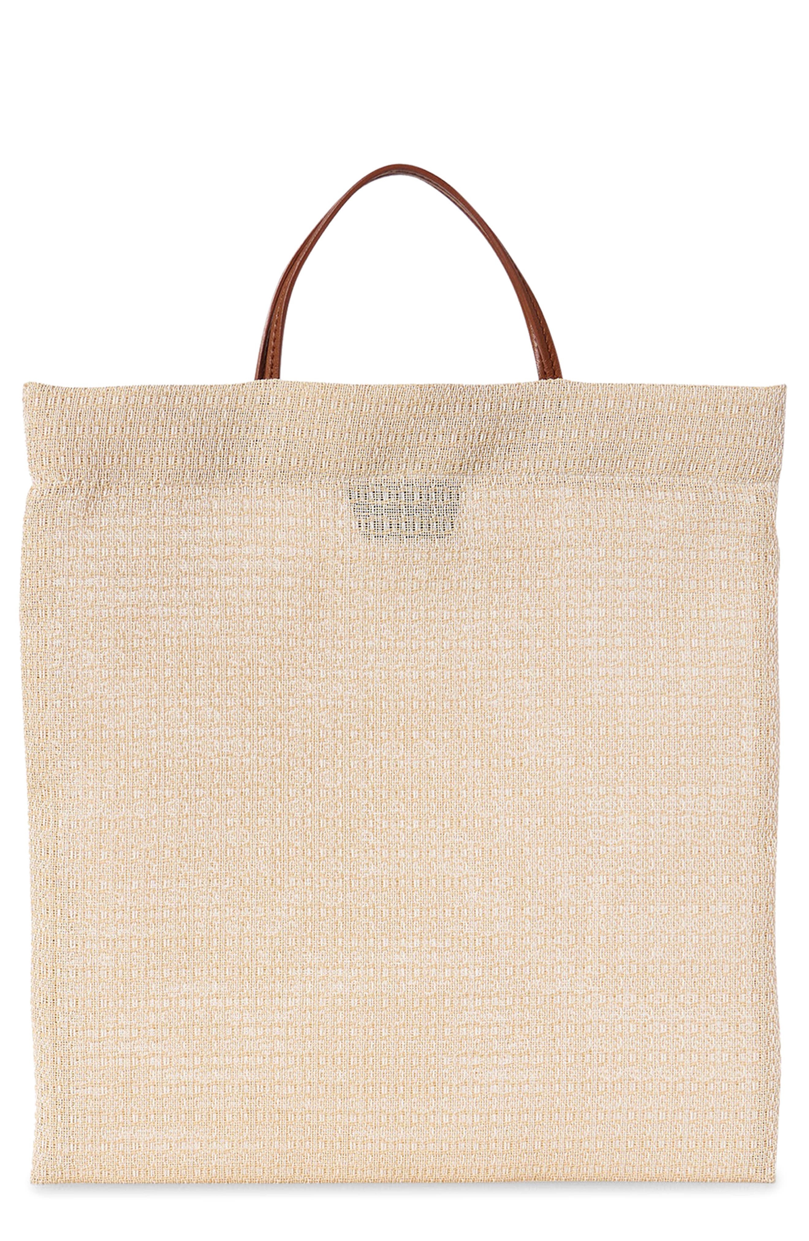 The Row Mini Barn Mesh Tote, Main, color, Ivory Ans