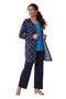  Navy Blue Bias Stripe