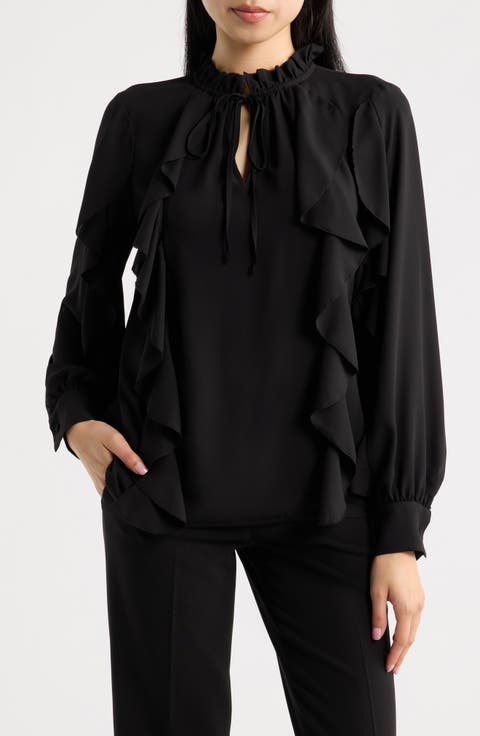 Keyhole Ruffle Top