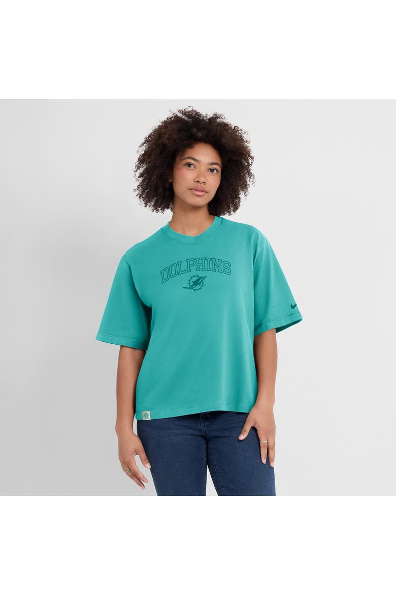Women's Nike Aqua Miami Dolphins Glory Arch Boxy T-Shirt, Alternate, color, Aqua