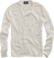Double RL RRL Waffle Knit Cotton Henley