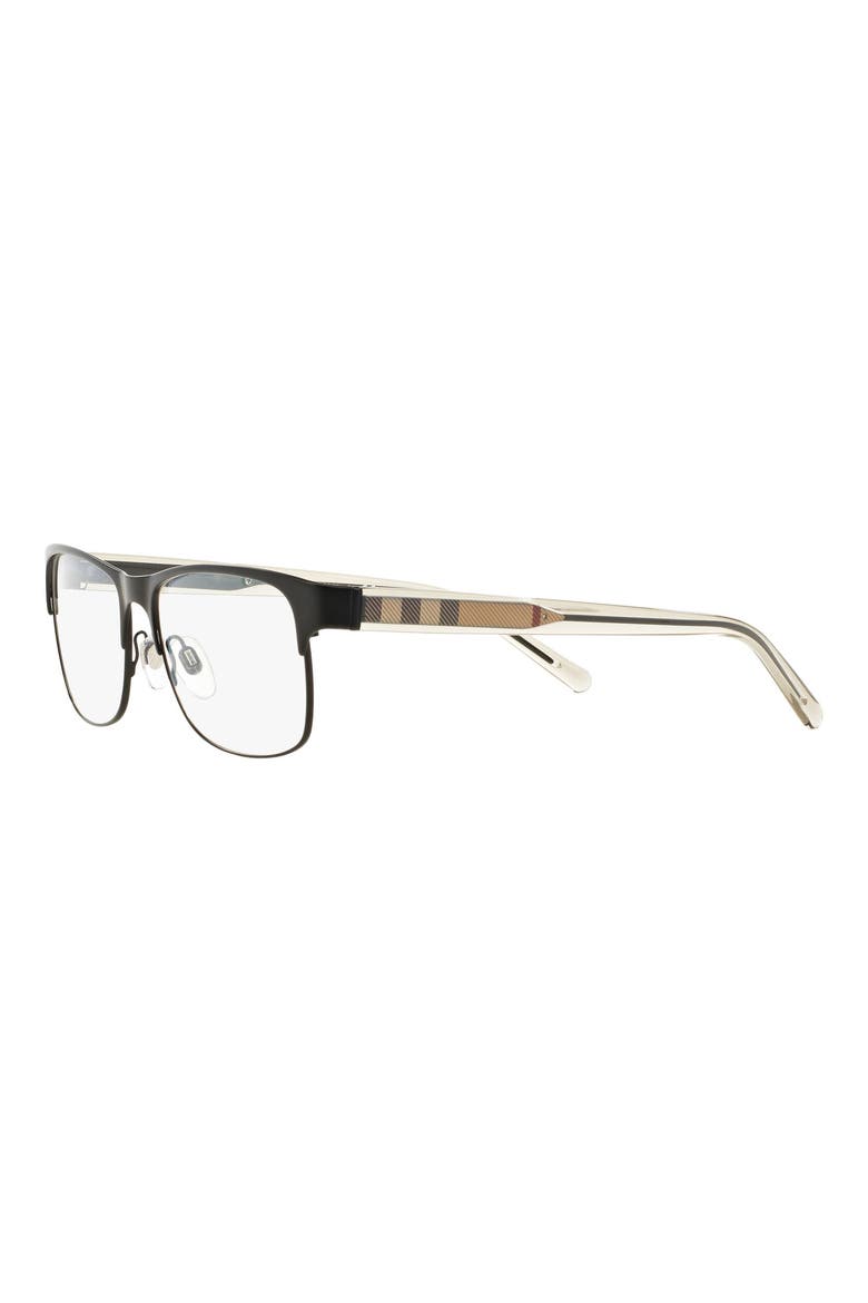 55mm Rectangle Optical Glasses, Alternate, color, MATTE BLACK