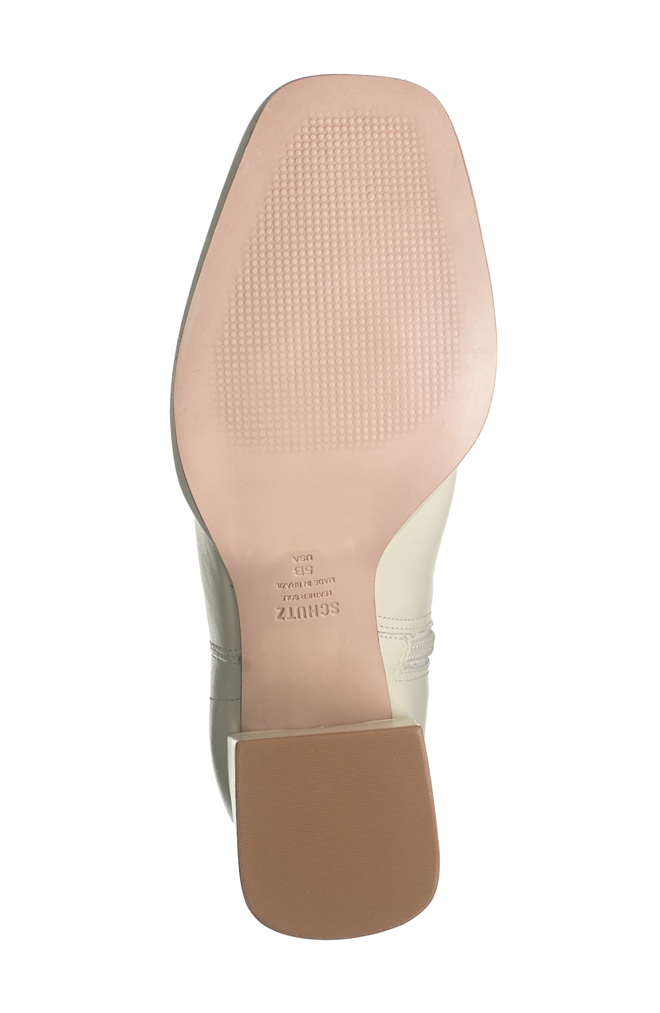 Schutz Mariane Leather Block Heel Zip Boot, Alternate, color, 