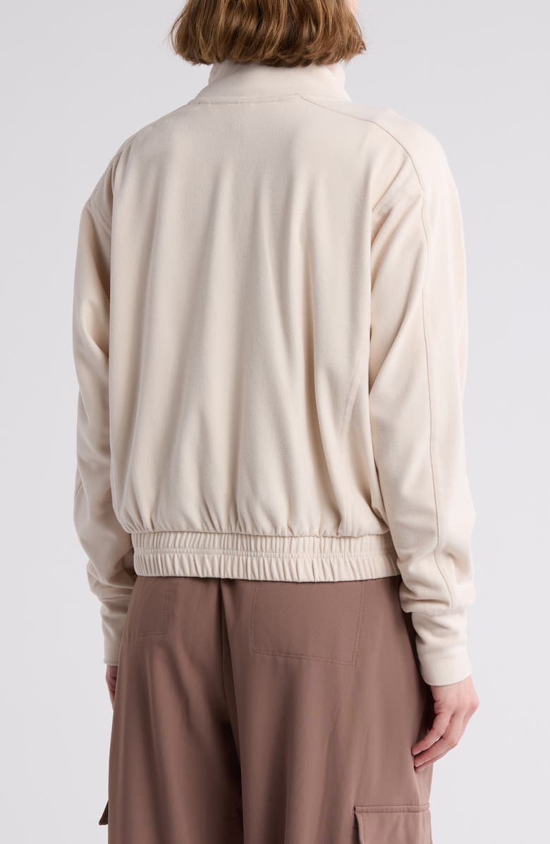 90 DEGREE BY REFLEX Marled Pique Muse Zip Jacket, Alternate, color, Crystal Gray