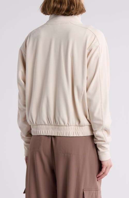 90 Degree By Reflex Marled Pique Muse Zip Jacket In Crystal Gray
