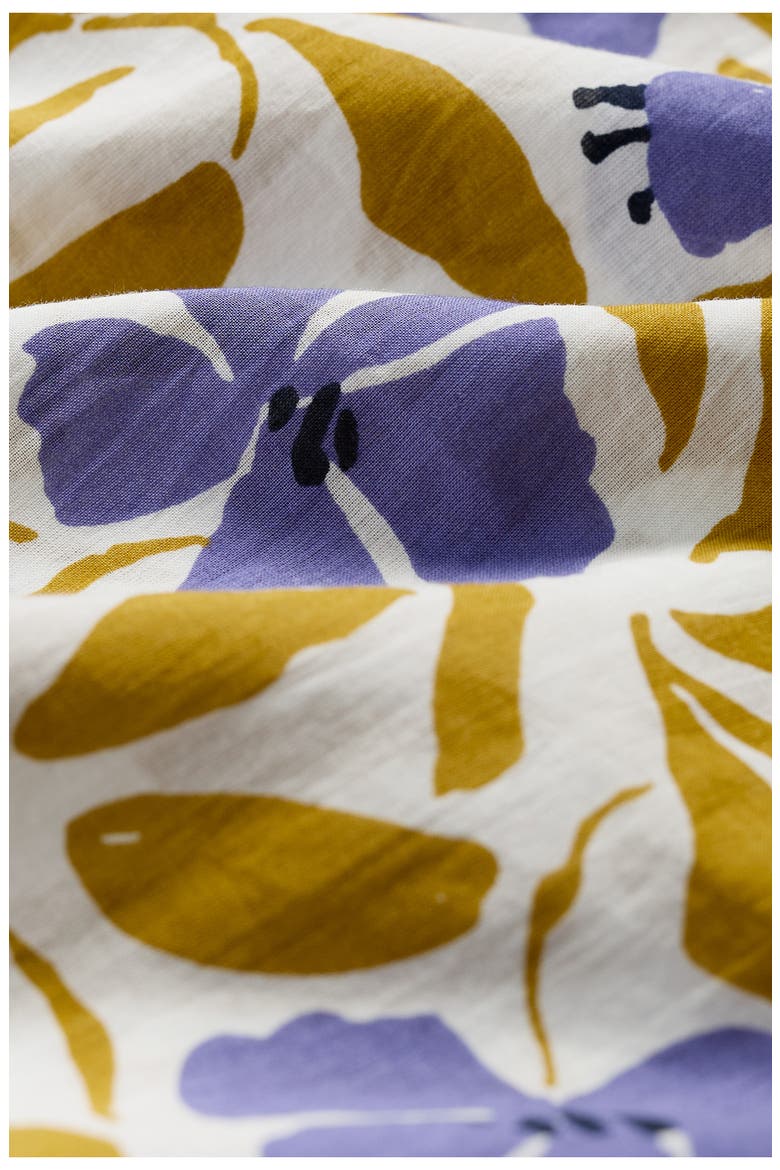 Garden Gate Organic Cotton Voile Top, Alternate, color, LEAFY FLORAL CHALK PEAR