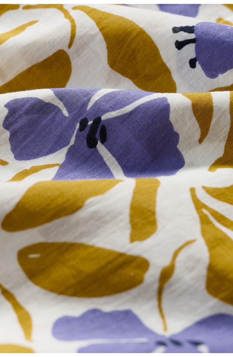 Seasalt Cornwall Garden Gate Organic Cotton Voile Top, Alternate, color, Leafy Floral Chalk Pear