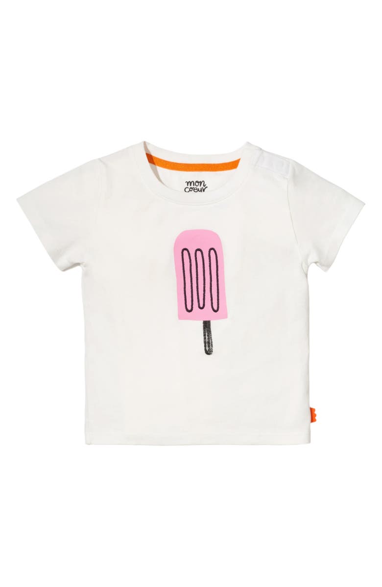 Mon Coeur Kids' Ice Pop Graphic T-Shirt, Main, color, Natural/ Pink