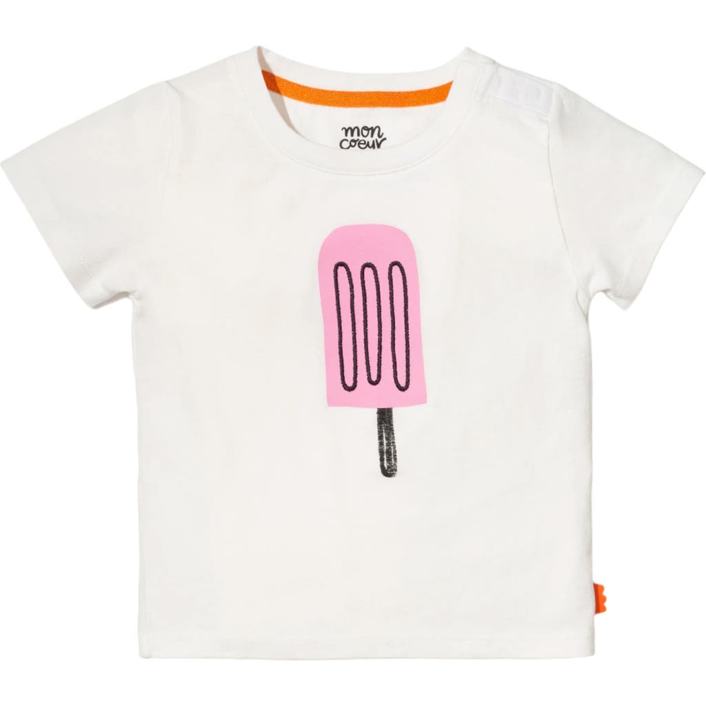 Mon Coeur Kids' Ice Pop Graphic T-shirt In White