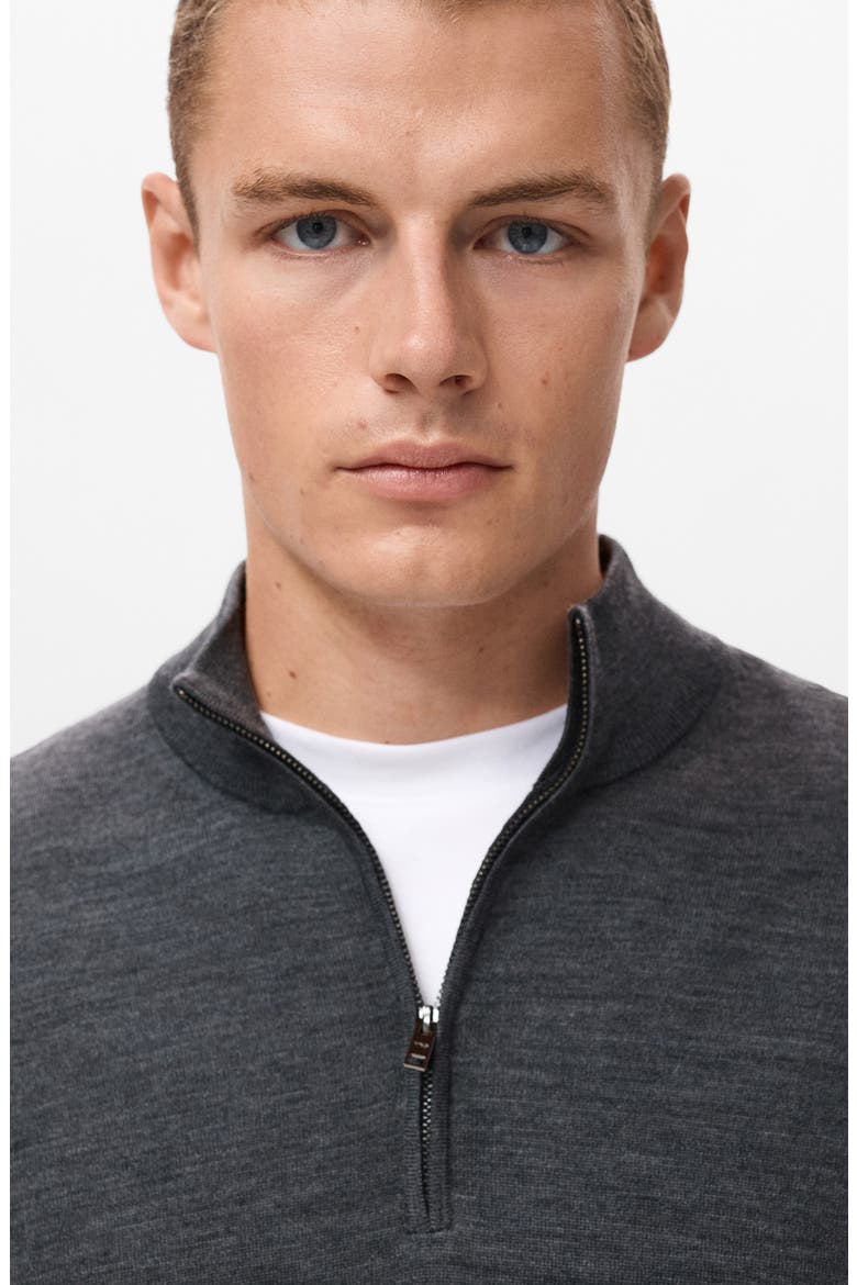 Perkins Wool Quarter Zip Sweater, Alternate, color, MEDIUM HEATHER GREY