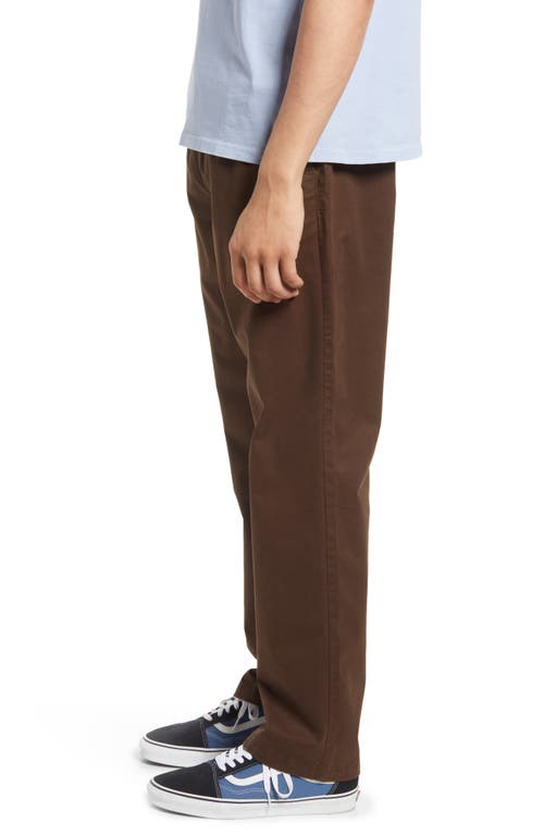 Vans Range Relaxed Fit Stretch Cotton Pants In Brown